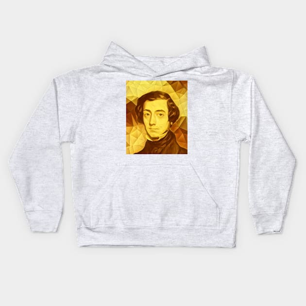 Alexis de Tocqueville Golden Portrait | Alexis de Tocqueville Artwork 9 Kids Hoodie by JustLit